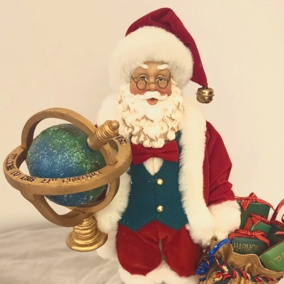 KSA Kurt Adler "Santa's Wishes" 2000 Bag of Wishes Fabriche Collectible Santa - Picture 2 of 15